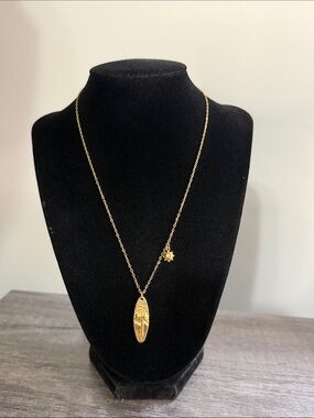 Palm Tree & Sun Pendant Necklace